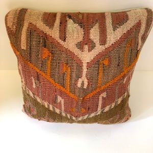 Kilim style mini accent pillow Turkish